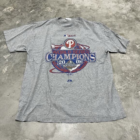 Philadelphia Phillies 2008 World Series Champions Locker Room T-Shirt Men's M - Picture 1 of 6